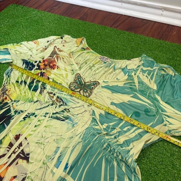 Me world women SZ XL plus SZ butterfly floral nature top blouse fairycore boho - Picture 3 of 6